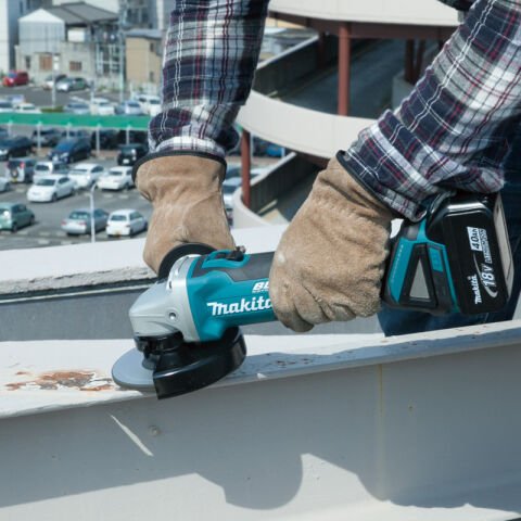 Makita DGA504RFE 18V Li 125mm Çift Akülü Avuç Taşlama