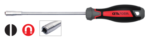 Ceta Form F10M-045-100 C-Plus Düz Uçlu Tornavida (Vida Tutucu Mıknatıslı) - 4.5x100 mm