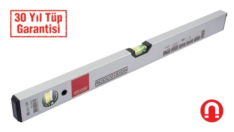 Ceta Form P21-080M Alüminyum Su Terazisi/ACCUVISION (Mıknatıslı) - 80 cm