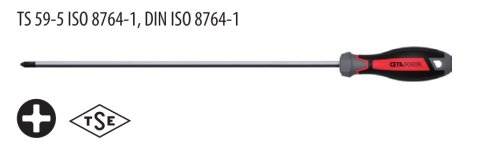 Ceta Form F14-002-500 C-PLUS Yıldız Uçlu Tornavida (Ekstra Uzun Süngü)- PH2 x 500 mm