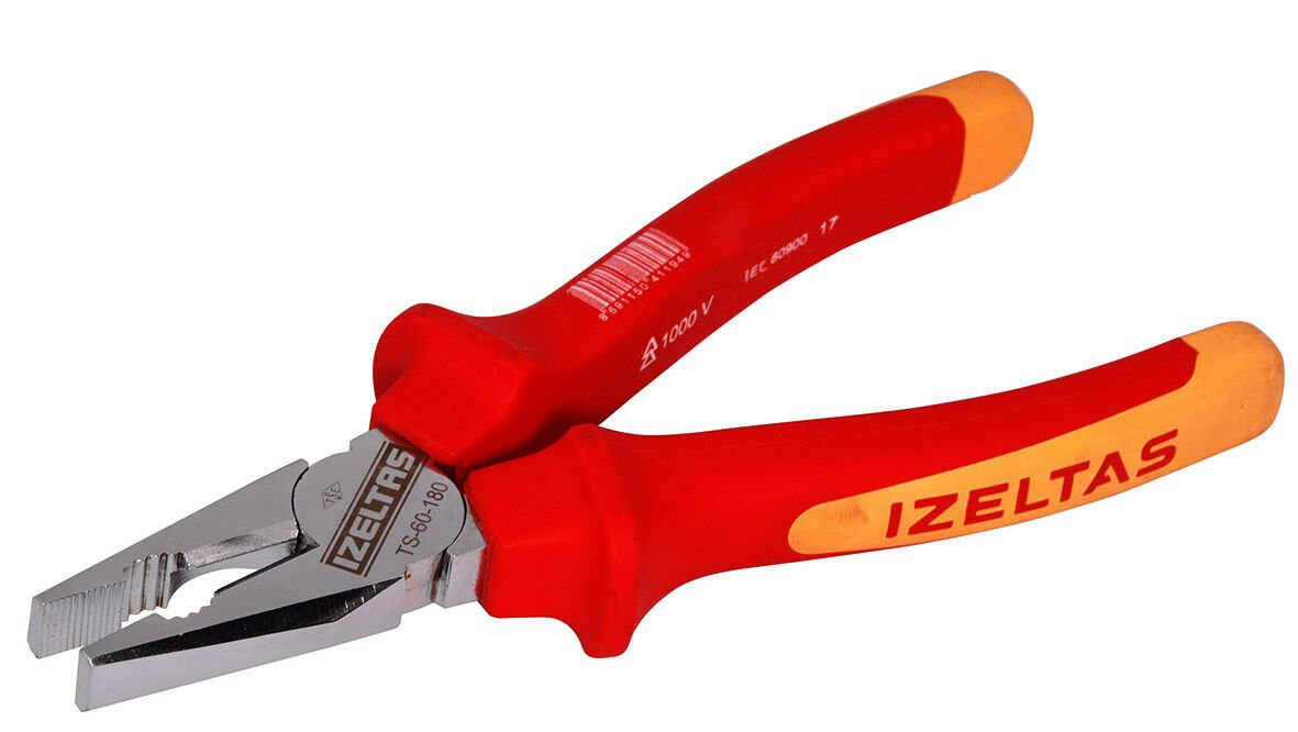 İzeltaş 1000v İzoleli Elektrikçi Kombine Pense 160 Mm