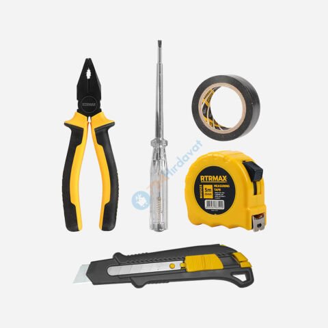 RTRMAX RTK7003 5 Li Set Pense - Metre - K.Kalem - E.Bant - M.Bıçağı Rtrmax