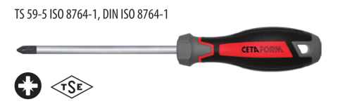 Ceta Form F17-002-100 C-PLUS Pozidriv Uçlu Tornavida - PZ2 x 100 mm