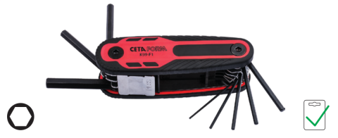 Ceta Form K99-F1 8 Parça Çakı Tipi Allen Anahtar Seti