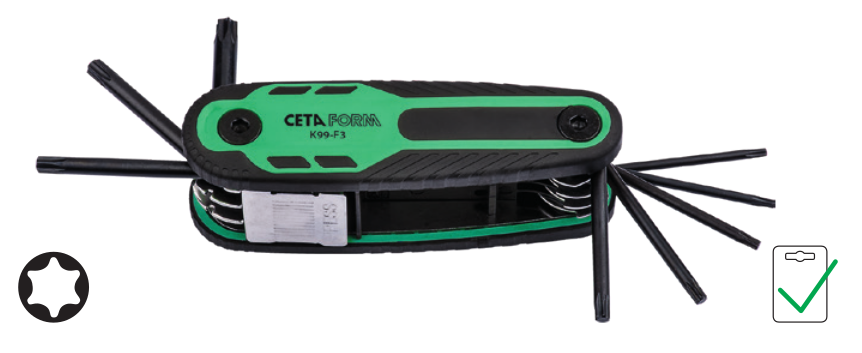 Ceta Form K99-F3 8 Parça Çakı Tipi TORX Anahtar Seti