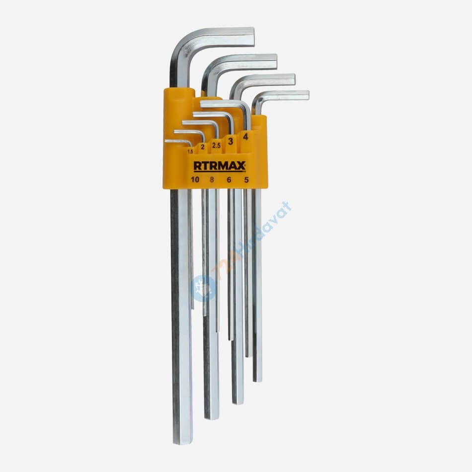 RTRMAX RH03852 Hex Allen Anahtar 9 Lu Set Uzun Rtrmax