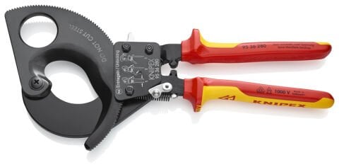 Knipex 95 36 280 Cırcır Mekanizmalı VDE Kablo Kesici