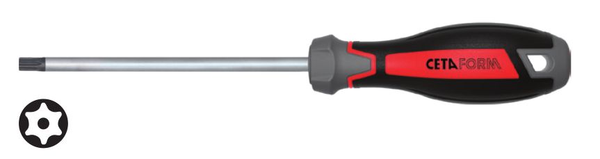 Ceta Form F19-040-130 C-PLUS Delikli TORX Uçlu Tornavida - T40 x 130 mm