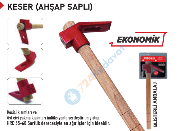 RODEX KEB03TV KESER (AHŞAP SAPLI)