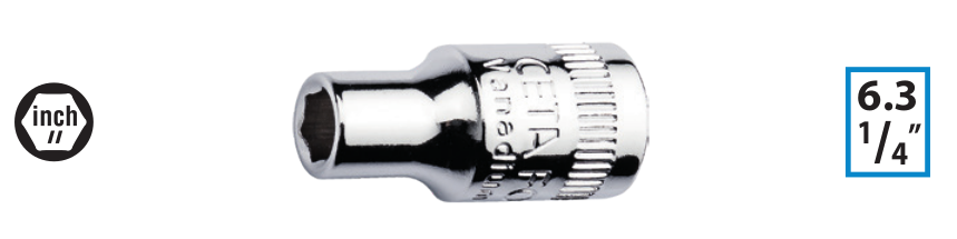 Ceta Form C02A-H0316 1/4'' 6 Köşe Lokma Anahtar - 3/16''
