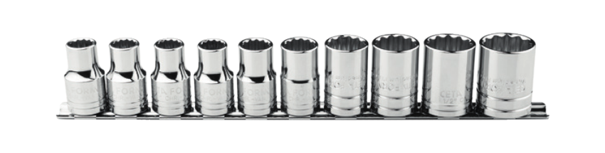 Ceta Form C02A-RB10 10 Parça 1/4'' 12 Köşe (Yıldız) Lokma Anahtar Tk. - SAE