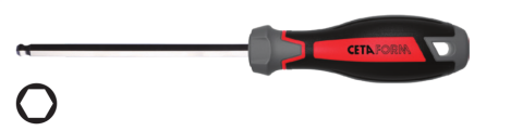 Ceta Form F23-060-125 C-PLUS Topbaşlı Allen Uçlu Tornavida - 6.0 x 125 mm