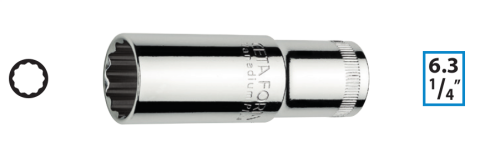 Ceta Form C04-B13 1/4'' 12 Köşe (Yıldız) Derin Lokma Anahtar - 13 mm