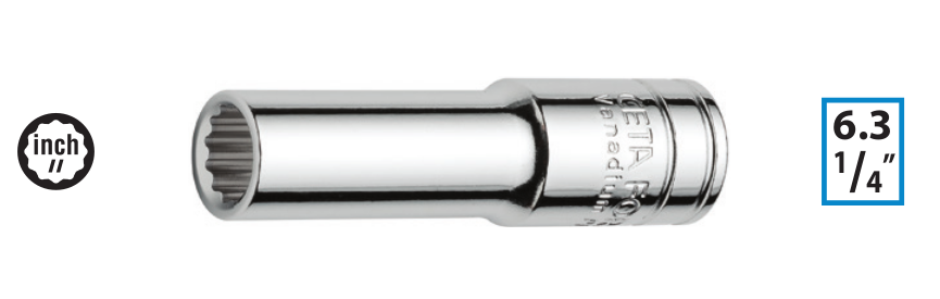 Ceta Form C04A-B0308 1/4'' 12 Köşe (Yıldız) Derin Lokma Anahtar - 3/8''