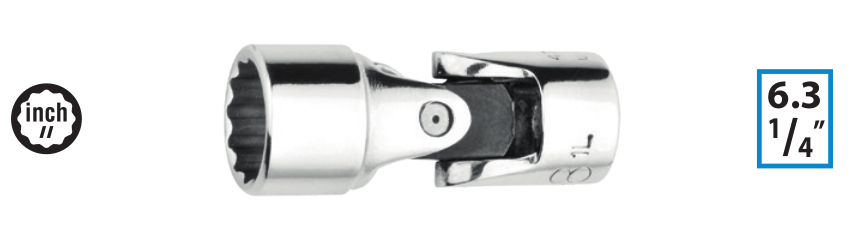 Ceta Form C02UA-0732 1/4'' 12 Köşe (Yıldız) Mafsallı Lokma Anahtar - 7/32''