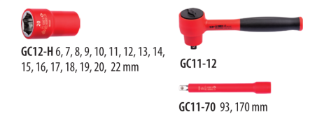 Ceta Form GC10-19PH2 19 Parça 3/8'' 1000V 6 Köşe Lokma Takımı