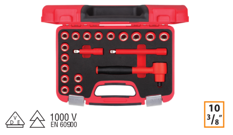 Ceta Form GC10-19PH2 19 Parça 3/8'' 1000V 6 Köşe Lokma Takımı