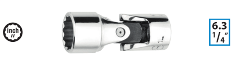 Ceta Form C02UA-0104 1/4'' 12 Köşe (Yıldız) Mafsallı Lokma Anahtar - 1/4''