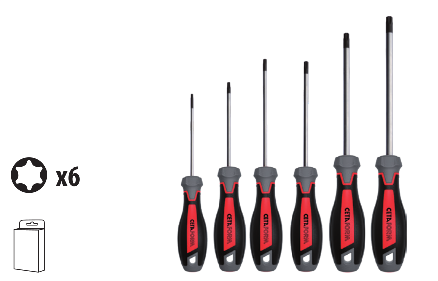 Ceta Form F99-605 6 Parça C-PLUS Tornavida Takımı - TORX