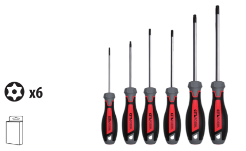 Ceta Form F99-606 6 Parça C-PLUS Tornavida Takımı - Delikli TORX