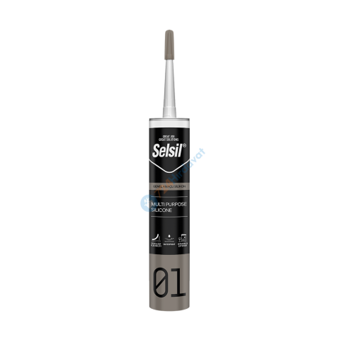 Selsil Genel Amaçlı Silikon 280 gr Şeffaf (Farklı Renk Seçenekleri)