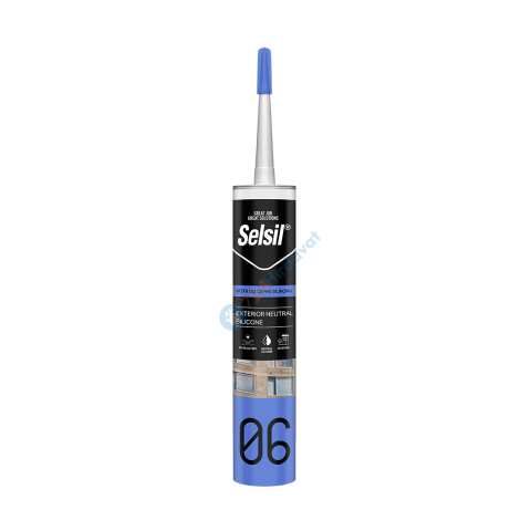 Selsil Nötr Dış Cephe Silikonu Şeffaf 300 ml (Farklı Renk Seçenekleri)