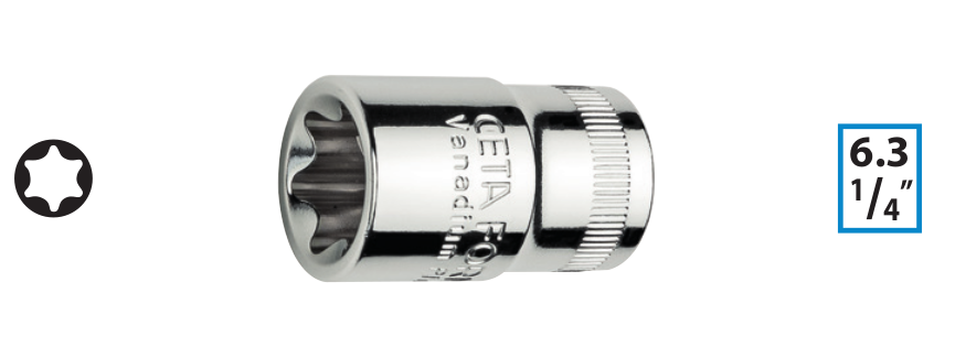 Ceta Form C06-08 1/4'' Dış TORX Lokma Anahtar - E08