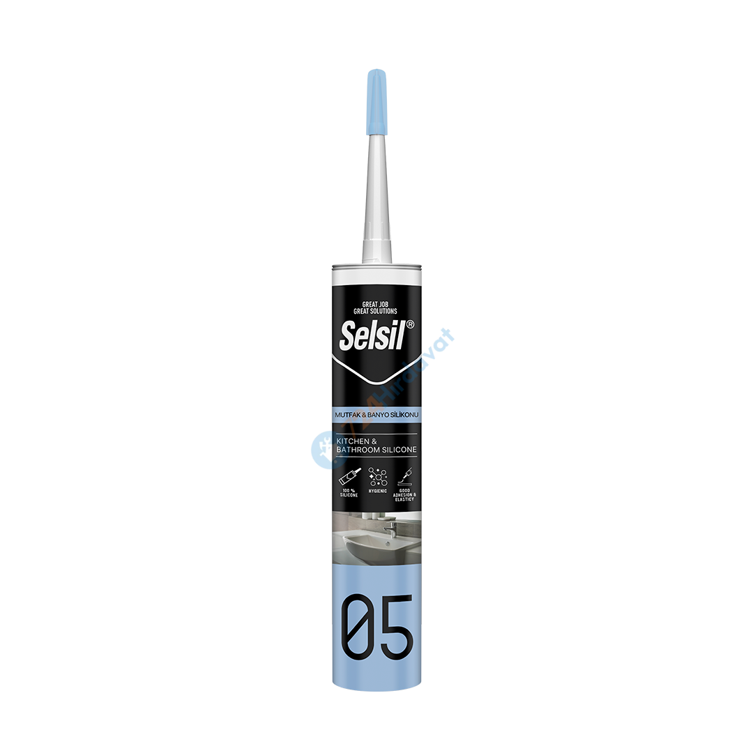Selsil Mutfak & Banyo Silikonu Beyaz 280 ml (Şeffaf Seçenek Mevcut)