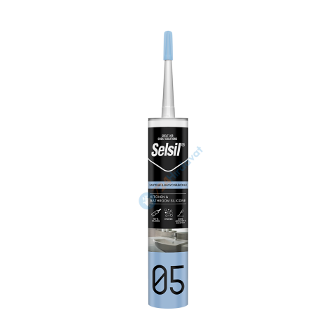 Selsil Mutfak & Banyo Silikonu Beyaz 280 ml (Şeffaf Seçenek Mevcut)