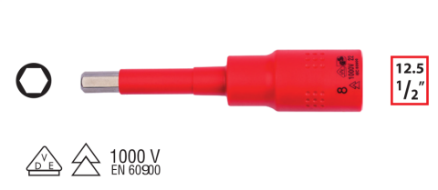Ceta Form GC28S-H05L 1/2'' 1000V Allen Uçlu Lokma - 5 x 120 mm