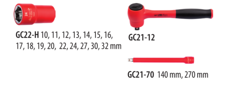 Ceta Form GC20-19PH2 19 Parça 1/2'' 1000V 6 Köşe Lokma Takımı