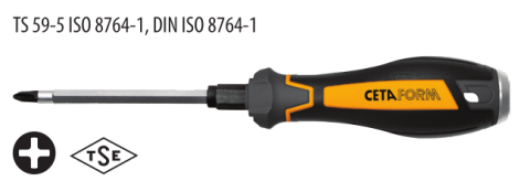 Ceta Form F14C-002-100 C-PLUS Yıldız Uçlu Tornavida (Çekiçlenebilir) - PH2 x 100 mm