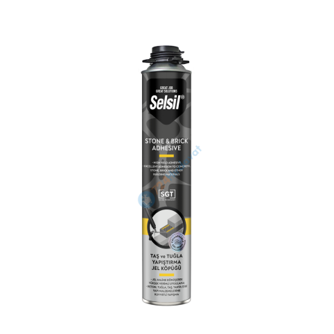 Selsil Taş ve Tuğla Yapıştırıcı Jel Köpük 750 ml