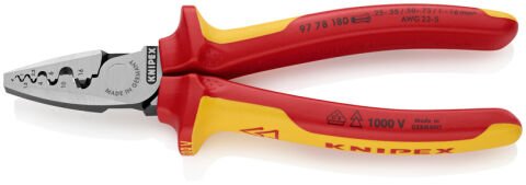 Knipex 97 78 180 VDE Yüksük Sıkma Pensi