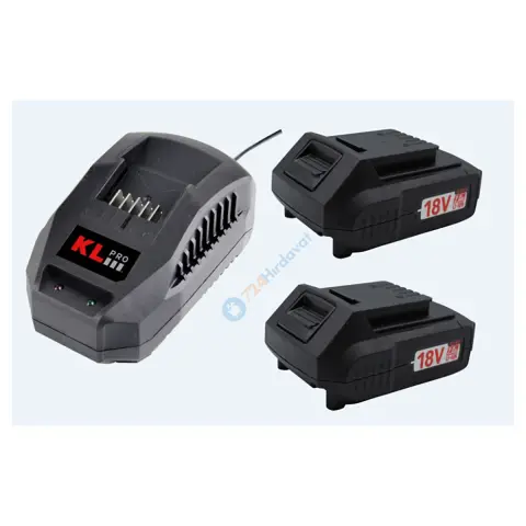 KL PRO KLASET18-20 2 ADET 18V 2.0AH AKÜ + 1 ADET 2.4A ŞARJ CİHAZI SET