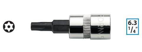 Ceta Form C08S-TR27 1/4'' Delikli TORX Uçlu Lokma- T27 x 37 mm