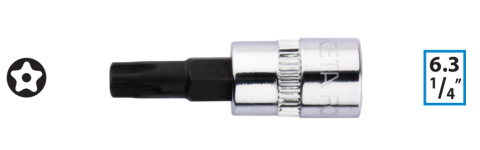 Ceta Form C08S-IPR15 1/4'' 5 Köşe Delikli TORX Uçlu Lokma - IPR15 x 37 mm
