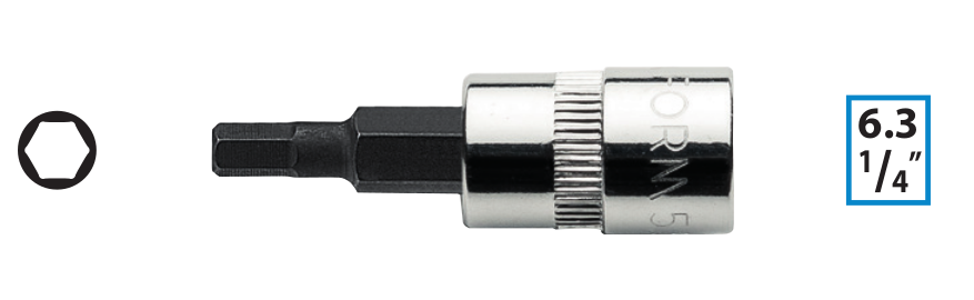 Ceta Form C08S-H25 1/4'' Allen Uçlu Lokma - 2.5 x 37 mm