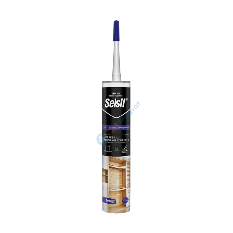 Selsil D4 Hızlı PU Montaj Yapıştırıcı Şeffaf 300 ml (Dolap Toplama)