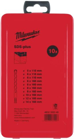 Milwaukee SDS-PLUS MATKAP UÇ SETİ 10 PARÇA MS2 SERİ 2 ELMAS