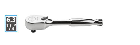 Ceta Form C01-T90 1/4'' Kapalı Tip Cırcır Kolu (Kısa Tip - Metal Saplı)